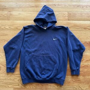 Vintage Nike Hoodie Embroidered Logo Made In USA  Navy Blue  Size Medium